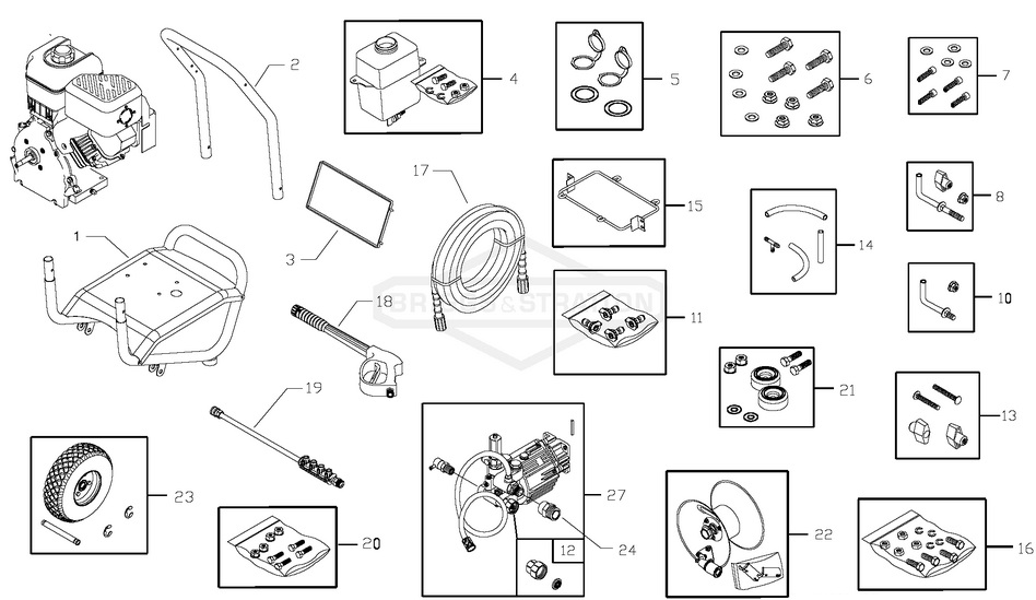 Briggs & Stratton model 1937-0 repair parts